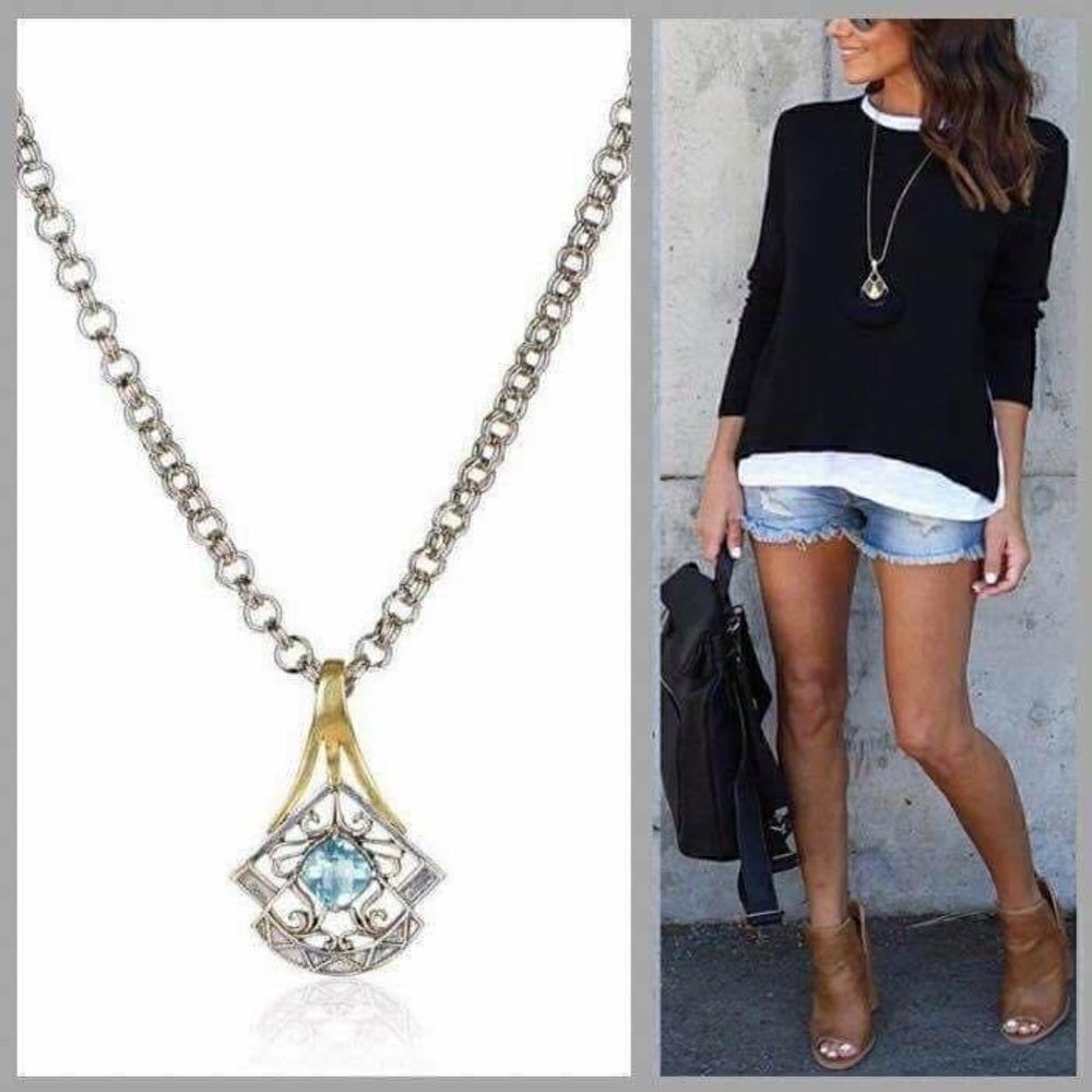 Sara Blaine/eSBe Lady Sarah Blue Topaz Necklace